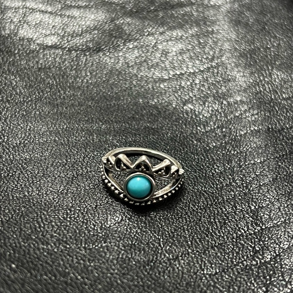 New Silver Ring with Turquoise Stone